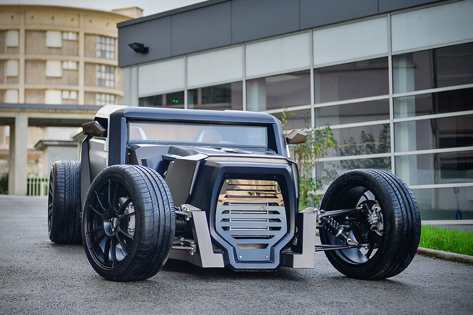 Illustratie voor: Franse studenten ontwierpen deze futuristische Sbarro Eight hot rod!