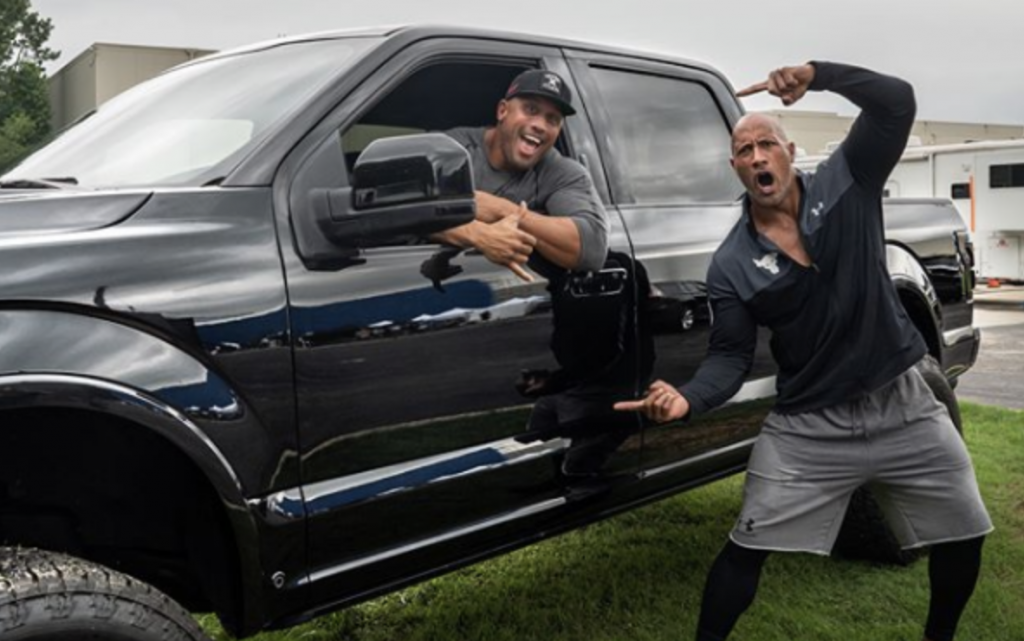 Dwayne Johnson Truck Stuntman