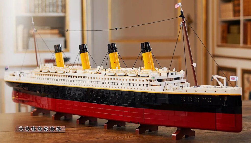 Illustratie voor: LEGO komt met enorm schaalmodel van de Titanic die je zelf in elkaar kunt zetten