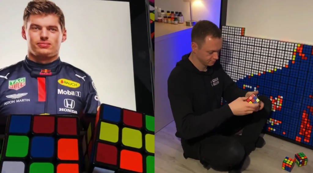 verstappen uitgebeeld door fan