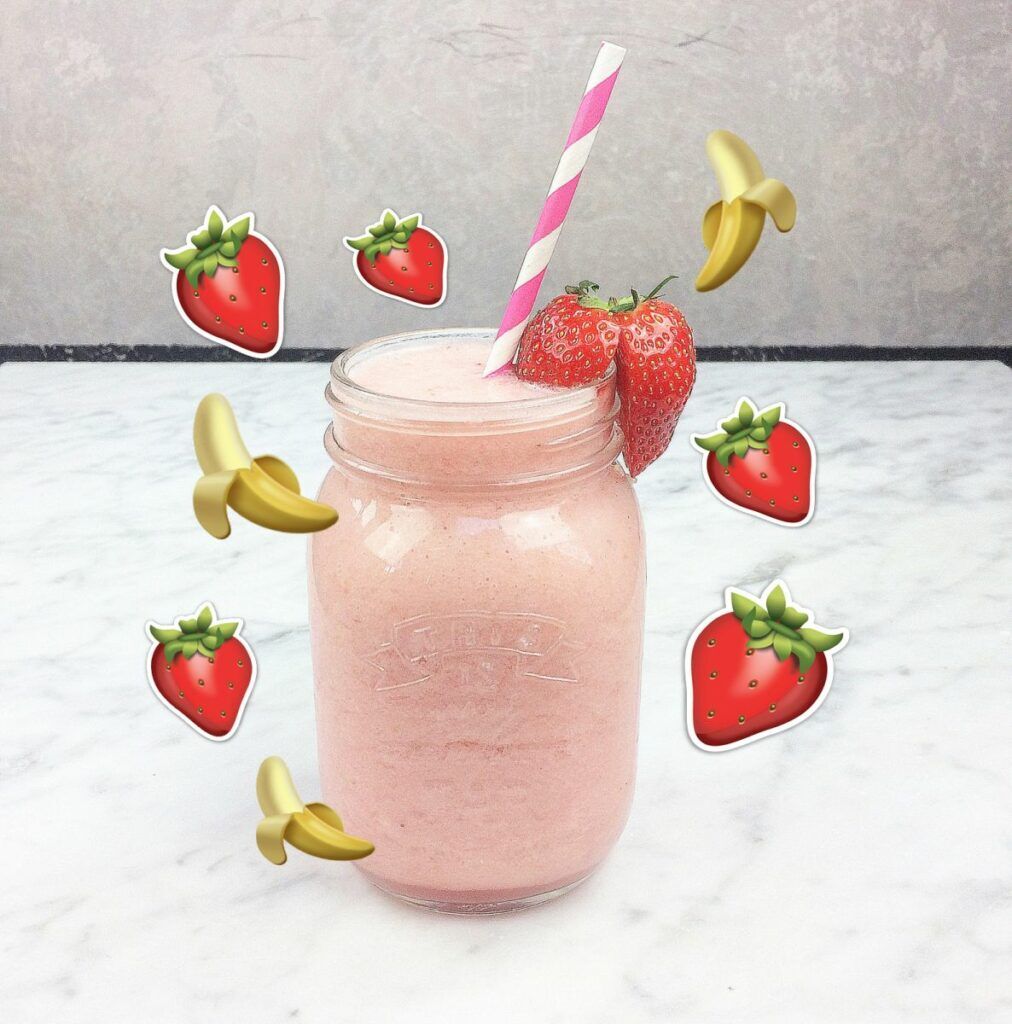 Illustratie voor: Super lekkere smoothie met aardbeien en banaan #3