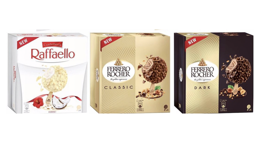 Illustratie voor: Whaat: er bestaat nu Ferrero Rocher en Raffaello ijs