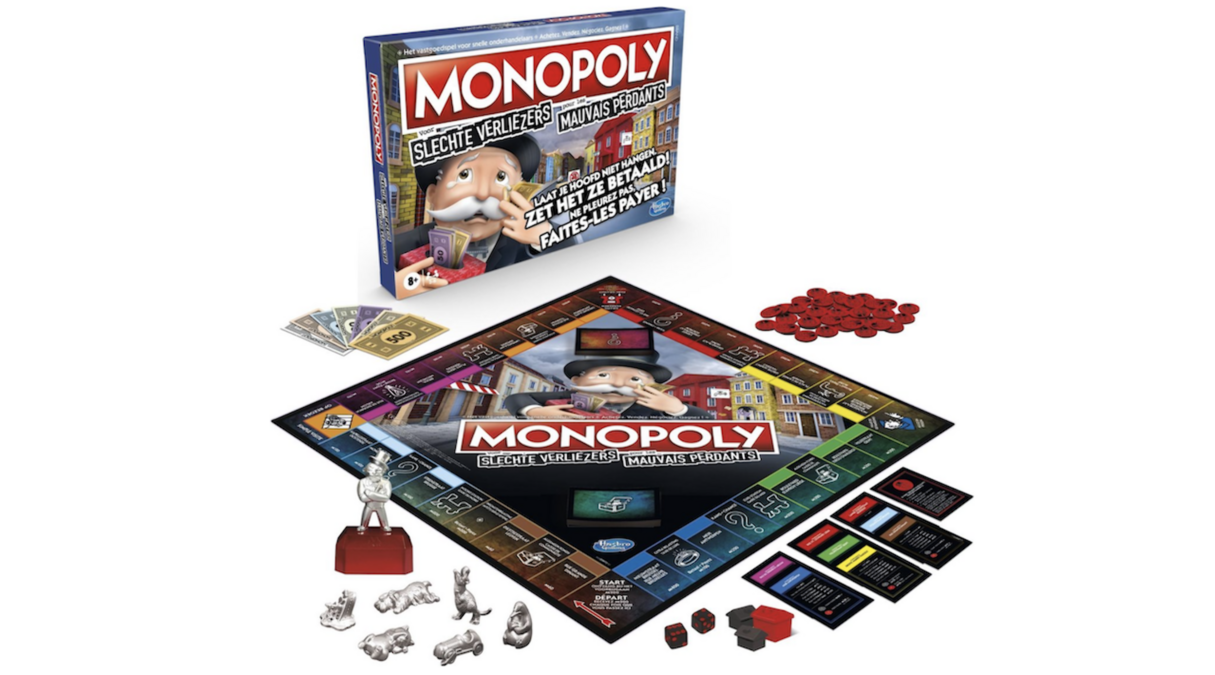 Illustratie voor: Deze nieuwe variant van Monopoly is speciaal voor slechte verliezers