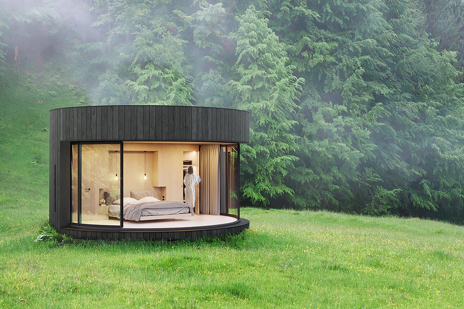 Lumipod prefab cabin