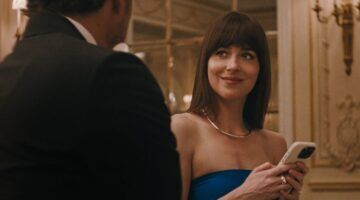 Screenshot van de trailer van Materialists met Dakota Johnson in de hoofdrol.