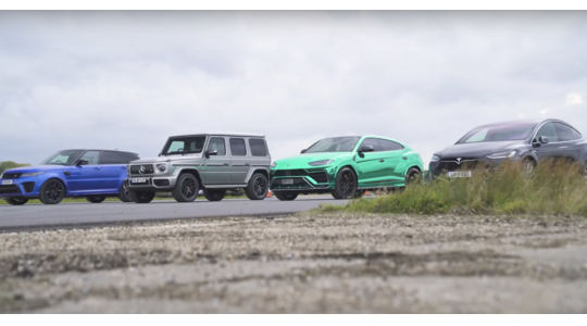 Dragrace SUV CarWow Gewoonvoorhem